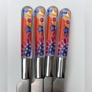Pier 1 Acrylic Flower Butter Knives Set Of 4 Discontinued